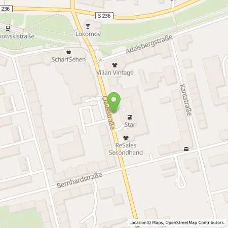 Standortübersicht der Tankstelle star Tankstelle in 09126 Chemnitz