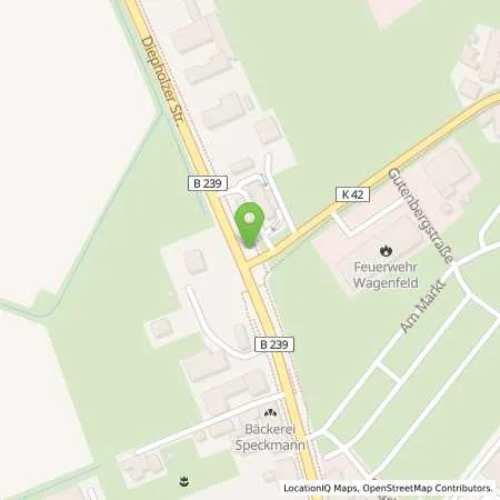 Standortübersicht der Tankstelle Wagenfeld in 49419 Wagenfeld