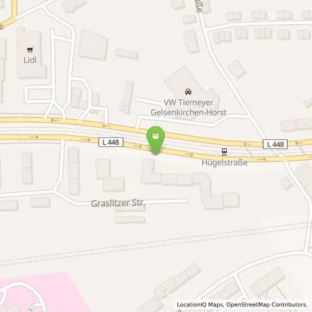 Standortübersicht der Tankstelle JET GELSENKIRCHEN KAERNTENER RING in 45899 GELSENKIRCHEN