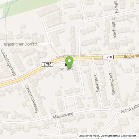 Standortübersicht der Tankstelle SB Dortmund Bockenfelder Str. 116 in 44388 Dortmund