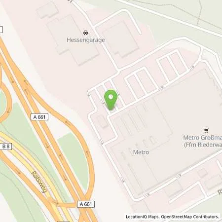 Standortübersicht der Tankstelle Supermarkt-Tankstelle FRANKFURT AM RIEDERBRUCH 10 in 60386 FRANKFURT