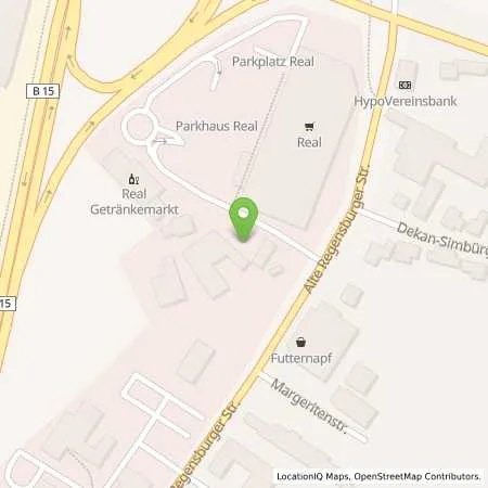 Standortübersicht der Tankstelle Supermarkt-Tankstelle LANDSHUT ALTE REGENSBURGER STR. 21 in 84030 LANDSHUT