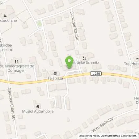 Standortübersicht der Tankstelle Esso Tankstelle in 41539 DORMAGEN