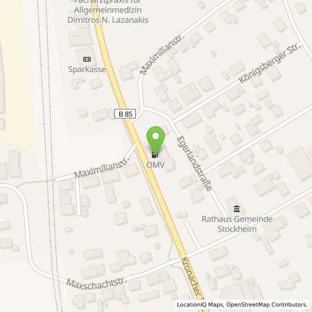 Standortübersicht der Tankstelle Stockheim Egerlandstrasse 2 in 96342 Stockheim