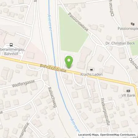 Standortübersicht der Tankstelle OBERAMMERGAU - BAHNHOFSTRASSE 6 in 82487 Oberammergau