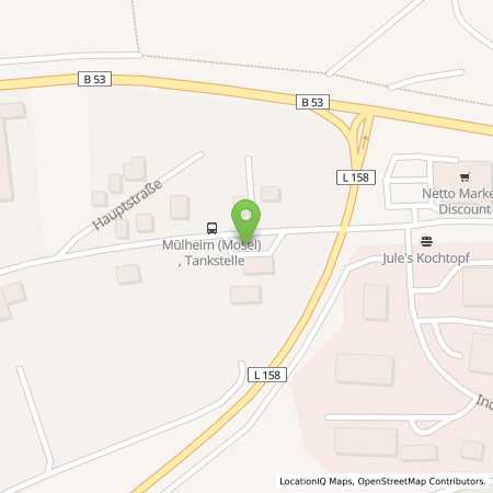 Standortübersicht der Benzin-Super-Diesel Tankstelle: TOTAL MUELHEIM in 54486, MUELHEIM