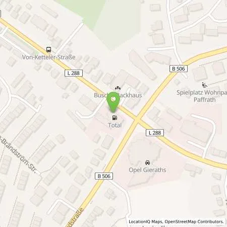Standortübersicht der Tankstelle TotalEnergies Bergisch Gladbach in 51469 Bergisch Gladbach