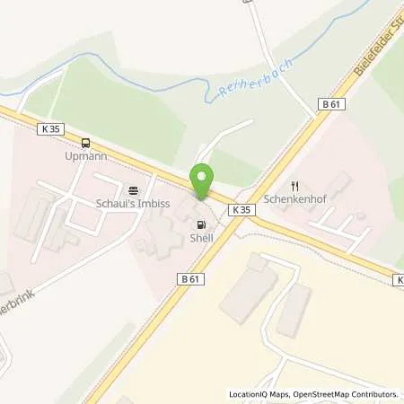 Standortübersicht der Tankstelle Shell Gütersloh Berliner Str. 569 in 33334 Gütersloh