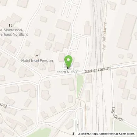 Standortübersicht der Tankstelle team Tankstelle Niebüll in 25899 Niebüll