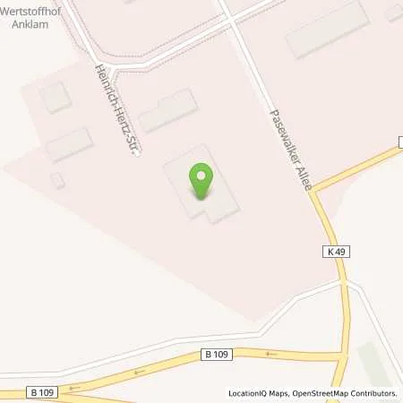 Standortübersicht der Tankstelle TotalEnergies Anklam in 17389 Anklam