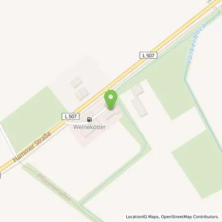 Standortübersicht der Tankstelle Weinekötter Tankstelle in 59269 Beckum