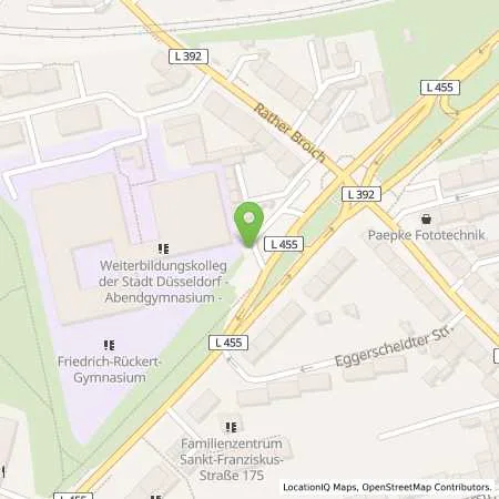 Standortübersicht der Tankstelle SB Duesseldorf St.Franziskusstr. 194 in 40472 Duesseldorf