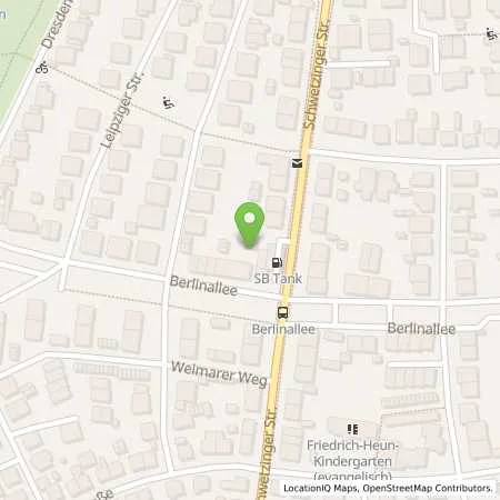 Standortübersicht der Tankstelle Sb Hockenheim Schwetzinger Str. 55 in 68766 Hockenheim