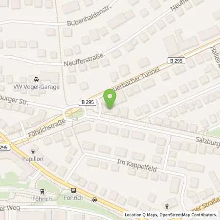 Standortübersicht der Tankstelle Vogel-Garagen in 70469 Stuttgart