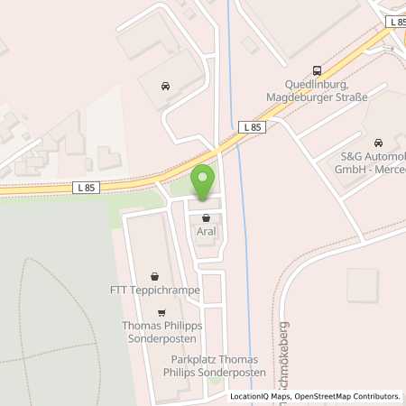 Standortübersicht der Benzin-Super-Diesel Tankstelle: Esso Tankstelle in 06484, QUEDLINBURG
