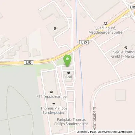 Standortübersicht der Tankstelle Esso Tankstelle in 06484 QUEDLINBURG