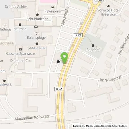 Standortübersicht der Tankstelle Shell Baunatal Am Einkaufszentrum in 34225 Baunatal