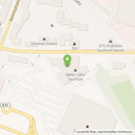 Standortübersicht der Tankstelle OIL! Tankstelle Saarlouis in 66740 Saarlouis