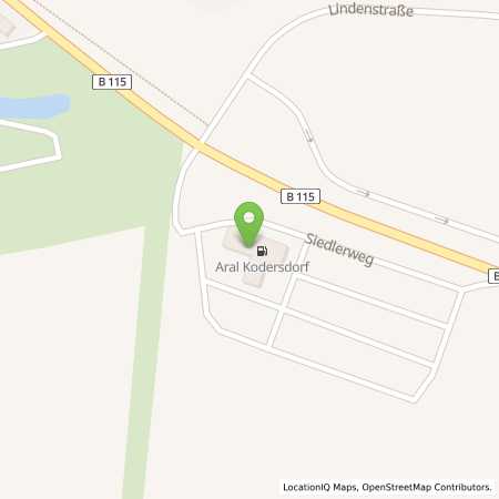 Standortübersicht der Benzin-Super-Diesel Tankstelle: Aral Tankstelle in 02923, Kodersdorf