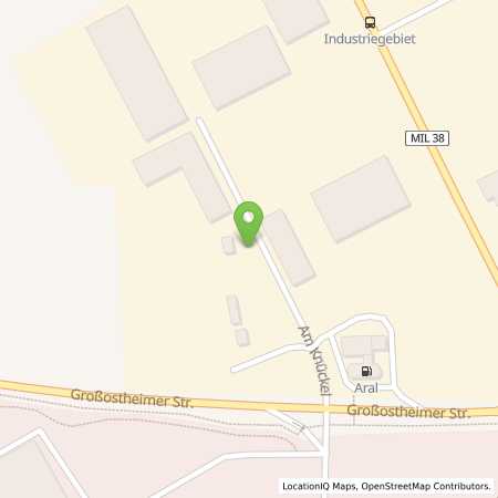 Standortübersicht der Benzin-Super-Diesel Tankstelle: Aral Tankstelle in 63843, Niedernberg