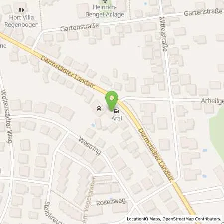 Standortübersicht der Tankstelle Aral Tankstelle in 64331 Weiterstadt