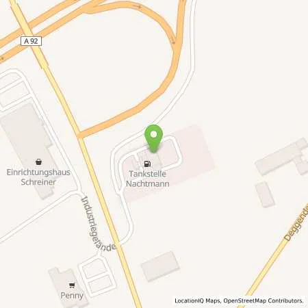 Standortübersicht der Tankstelle G. Nachtmann Mineraloele in 94522 Wallersdorf