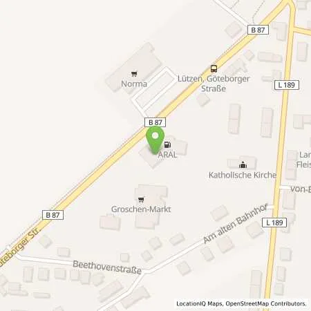 Standortübersicht der Tankstelle Aral Tankstelle in 06686 Lützen