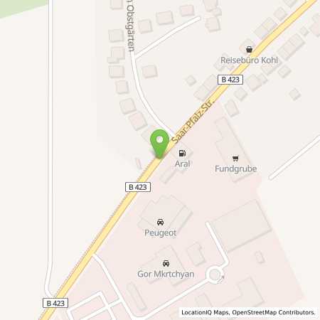 Standortübersicht der Benzin-Super-Diesel Tankstelle: Aral Tankstelle in 66440, Blieskastel-Aßweiler