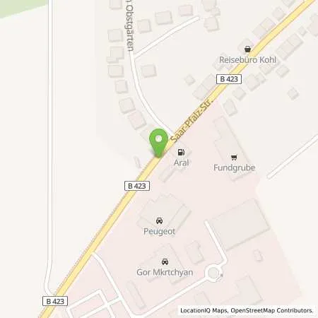 Standortübersicht der Tankstelle Aral Tankstelle in 66440 Blieskastel (Aßweiler)