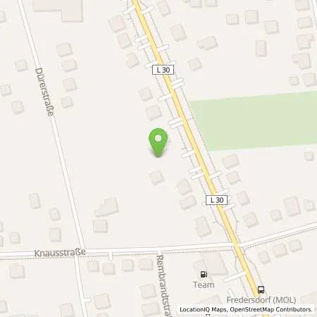 Standortübersicht der Tankstelle team Tankstelle Fredersdorf in 15370 Fredersdorf