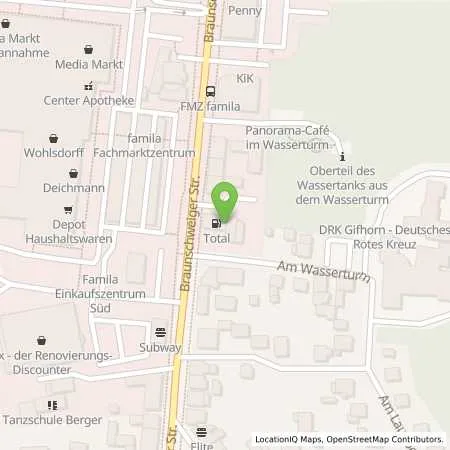 Standortübersicht der Tankstelle TotalEnergies Gifhorn in 38518 Gifhorn