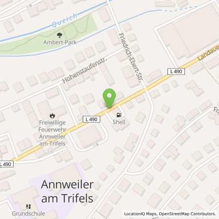 Standortübersicht der Benzin-Super-Diesel Tankstelle: Shell Annweiler Landauer Str. 24 in 76855, Annweiler