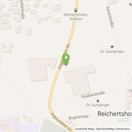 Standortübersicht der Tankstelle Reichertshofen Ingolstädter Strasse 24 in 85084 Reichertshofen
