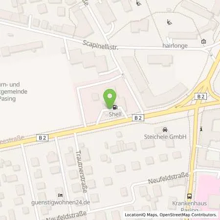 Standortübersicht der Tankstelle Shell Muenchen Bodenseestr. 40 in 81243 Muenchen