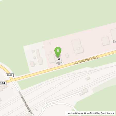 Standortübersicht der Benzin-Super-Diesel Tankstelle: Agip Tankstelle in 36404, Vacha