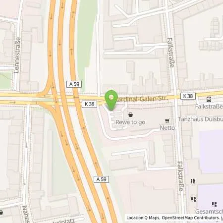 Standortübersicht der Tankstelle Aral Tankstelle in 47058 Duisburg