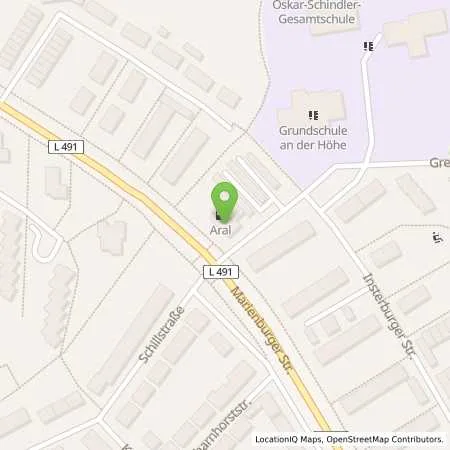 Standortübersicht der Tankstelle Aral Tankstelle in 31141 Hildesheim