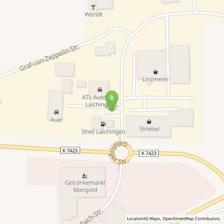 Standortübersicht der Tankstelle Shell Laichingen Rudolf-Diesel-Str. 1 in 89150 Laichingen