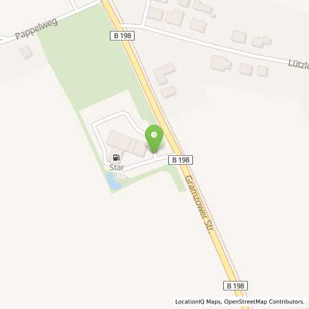 Standortübersicht der Benzin-Super-Diesel Tankstelle: star Tankstelle in 17291, Uckerfelde