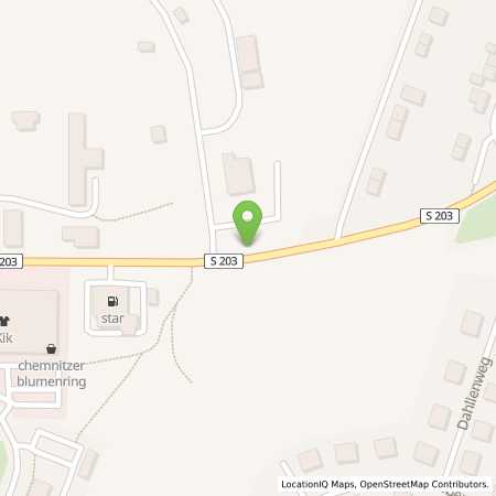 Standortübersicht der Benzin-Super-Diesel Tankstelle: star Tankstelle in 09669, Frankenberg