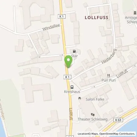 Standortübersicht der Tankstelle star Tankstelle in 24837 Schleswig