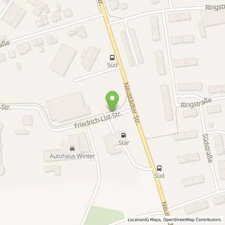 Standortübersicht der Tankstelle star Tankstelle in 01877 Bischofswerda