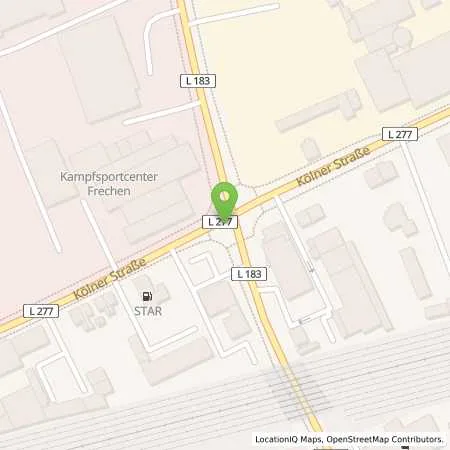 Standortübersicht der Tankstelle star Tankstelle in 50226 Frechen