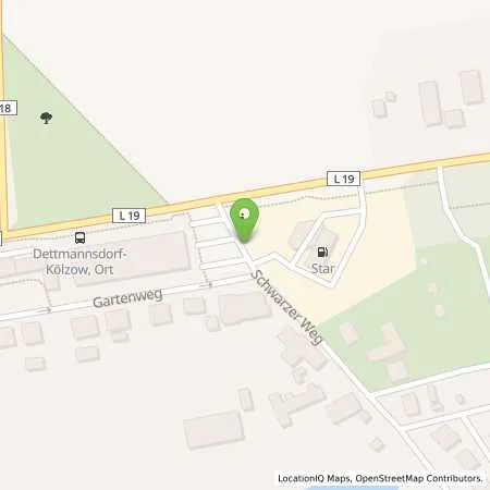 Standortübersicht der Tankstelle star Tankstelle in 18334 Dettmannsdorf