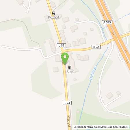 Standortübersicht der Benzin-Super-Diesel Tankstelle: star Tankstelle in 42489, Wülfrath