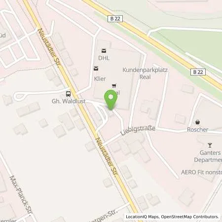 Standortübersicht der Tankstelle Bergler Mineralöl GmbH, Neust.Str. in 92637 Weiden