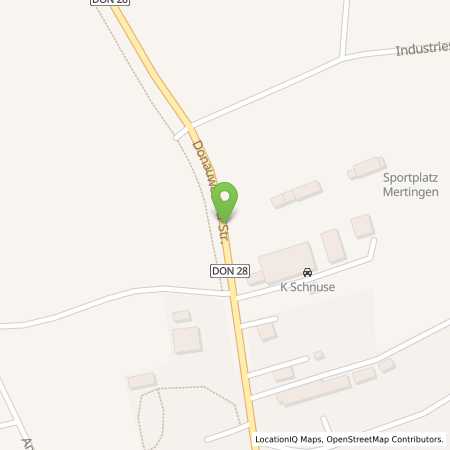 Standortübersicht der Benzin-Super-Diesel Tankstelle: Tankstelle Schnuse in 86690, Mertingen