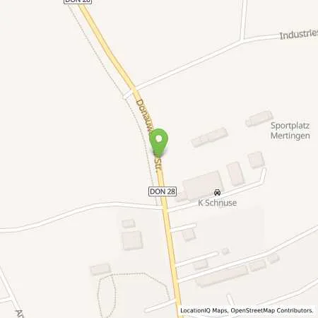 Standortübersicht der Tankstelle Tankstelle Schnuse in 86690 Mertingen