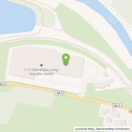 Standortübersicht der Benzin-Super-Diesel Tankstelle: C+C Oberallgäu Blaichach in 87544, Blaichach