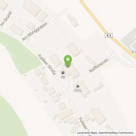 Standortübersicht der Tankstelle rhv Tankstelle in 36145 Hofbieber